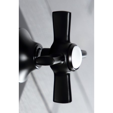 Kingston Brass KS3040ZX Single-Handle Three-Way Diverter Valve with Trim Kit, Matte Black KS3040ZX